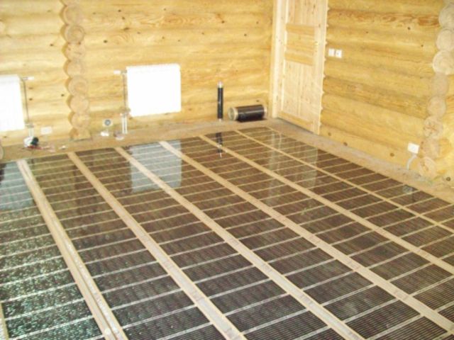 Электрический теплый пол в деревянном доме