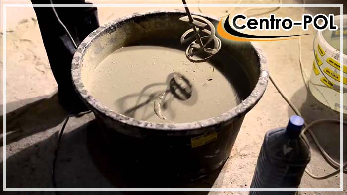 Приготовление наливного цементно-полимерного раствора