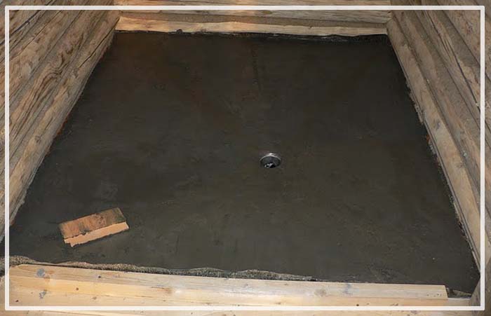 пол в бане из бетона
