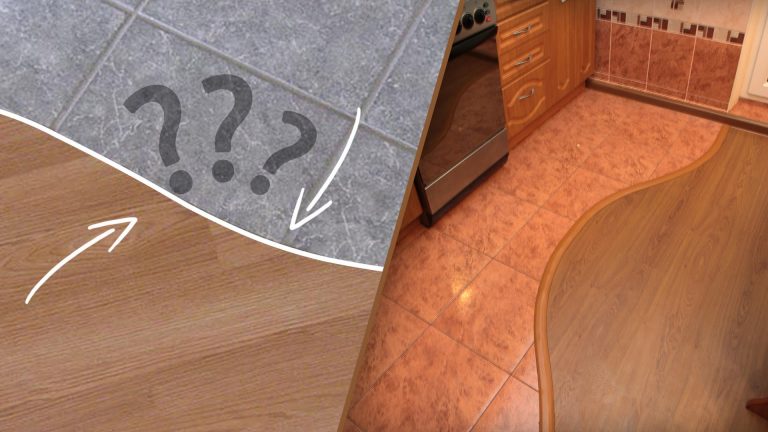 Как соединить плитку и ламинат на полу: примыкание порога к двери