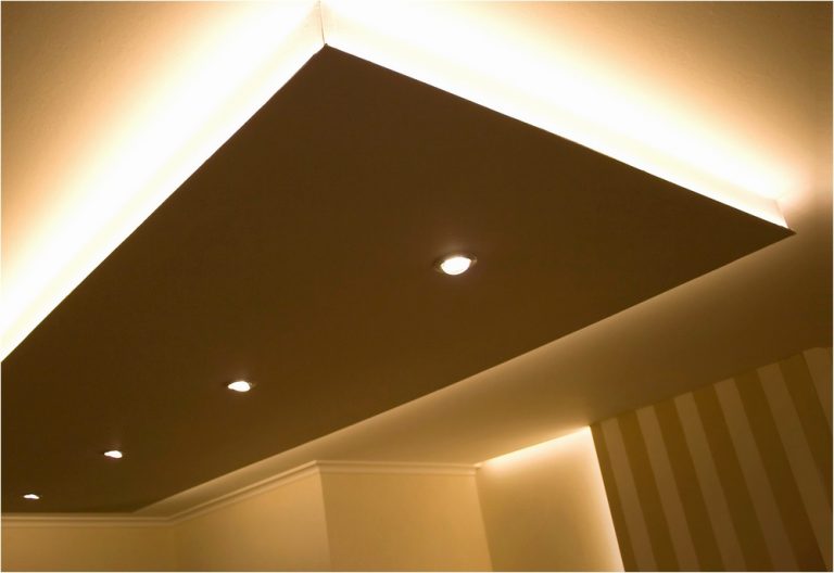 Короб из гипсокартона для натяжного потолка с подсветкой размеры
