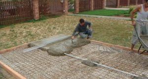 Армирование и заливка бетона